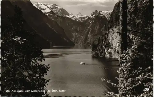 Schönau am Königssee Königssee vom Malerwinkel m. Stein. Meer 1960