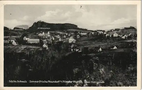 Pötzscha-Wehlen Naundorf - gel. Landpoststempel ü. Königstein 1942