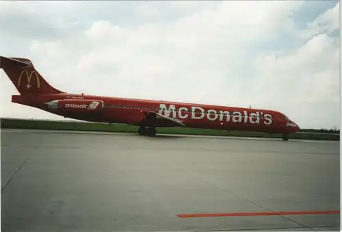 Flugzeug Foto Airplane Photo, mit McDonald´s Werbung 1996 Privatfoto