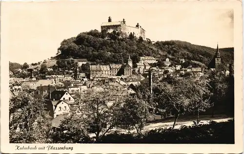 Ansichtskarte Kulmbach Plassenburg Gesamtansicht Teilansicht Stadt 1953