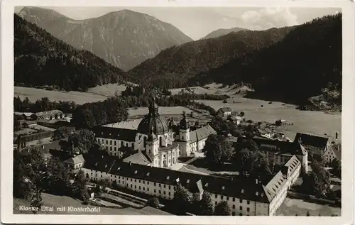 Ansichtskarte Ettal Kloster Ettal mit Klosterhotel 1950