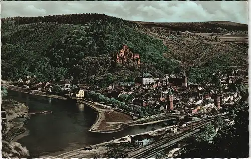 Ansichtskarte Wertheim Stadt, Bahnhof - colorierte Foto AK 1959