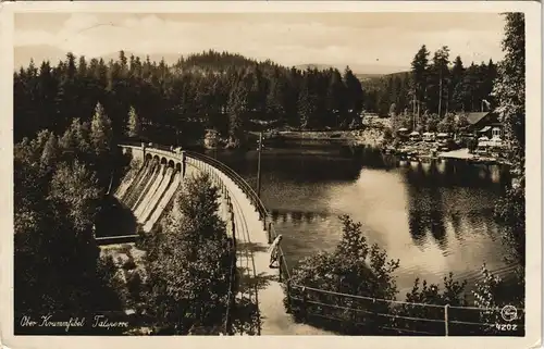 Postcard Krummhübel Karpacz Talsperre, Restaurant 1932 #