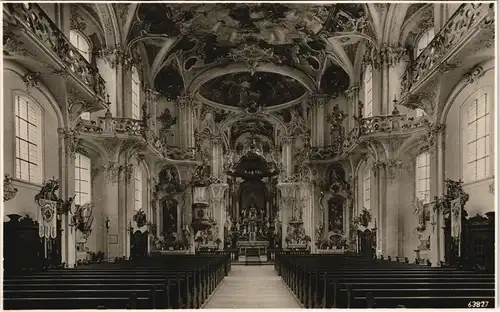 Birnau-Uhldingen-Mühlhofen Probstei Wallfahrtskirche Innenansicht 1920