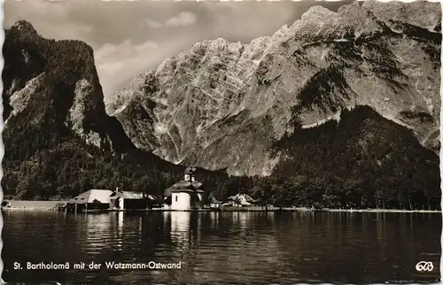 St. Bartholomä-Schönau am Königssee   Königssee Blick Watzmann Ostwand 1954