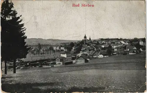 Ansichtskarte Bad Steben Panorama-Ansicht Ort Fernansicht 1911