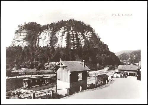 Schmalspurbahn Zittau-Oybin (Jonsdorf) im Bahnhof Oybin anno 1913 1980