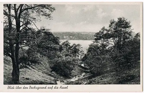 Ansichtskarte Grunewald-Berlin Blick über den Dachsgrund auf die Havel 1936