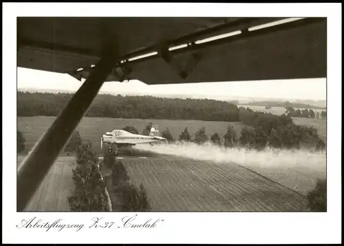 Ansichtskarte  Flugwesen Historisches Flugzeug Arbeitsflugzeug Z-37 1990