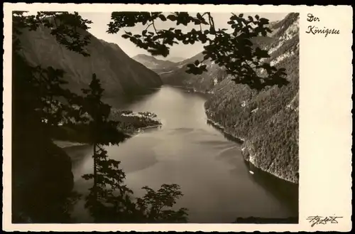 Schönau am Königssee Königssee Panorama 1940 2. Weltkrieg Feldpost gelaufen