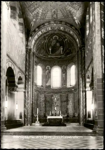 Ansichtskarte Königslutter (Elm) Kaiserdom Innenansicht 1960