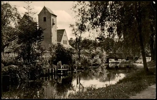 Ansichtskarte Luckau Łuków Partie an der Südpromenade, DDR AK 1963