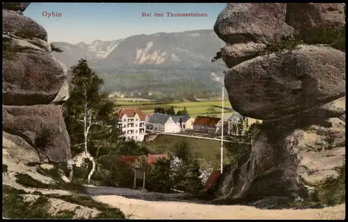 Ansichtskarte Oybin Bei den Thomassteinen 1913