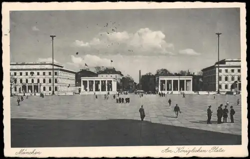 Ansichtskarte München Königlicher Platz 1943