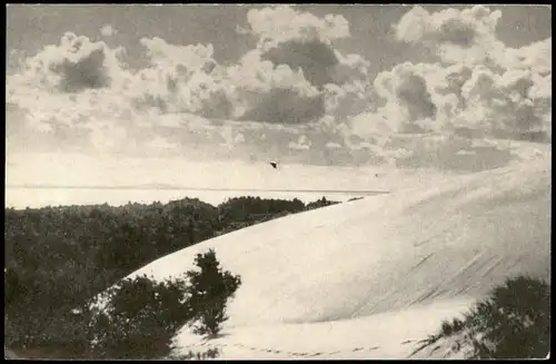 Lebasee Labasee Jezioro Łebsko Die Lonzkedüne Hintergrund der Revekol 1968