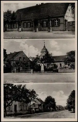 Ansichtskarte Bücknitz-Ziesar Gasthof, Straße, Denkmal 1934