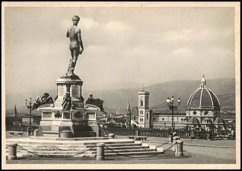 Cartoline Florenz Firenze Piazza Michelangeio 1950