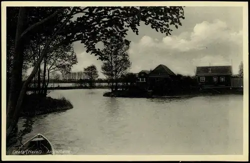 Ansichtskarte Deetz (Havel)-Groß Kreutz (Havel) Anglerheim 1935