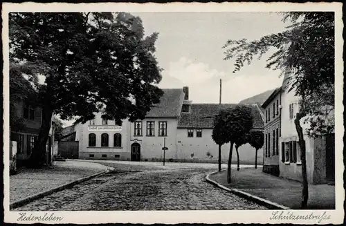 Ansichtskarte Hedersleben Schützenstraße 1929