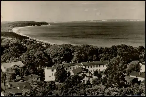 Göhren (Rügen) Teilansicht mit Ostsee Blick Strand DDR AK 1957