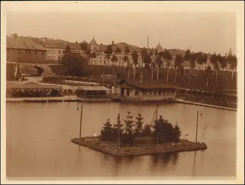 Ansichtskarte .Sachsen Mittelsachsen Häuserzeile - Ruderteich 1908