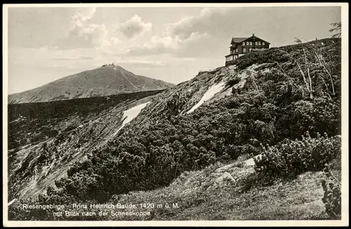 Krummhübel Karpacz Prinz-Heinrich-Baude nach der Schneekoppe 1930