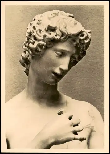 Ansichtskarte  MICHELANGELO BUONARROTI Skulptur Kopf David 1970
