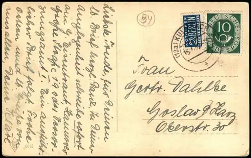 Ansichtskarte Kulmbach Umland-Ansicht 1952   gelaufen mit Stempel KULMBACH