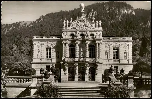 Ansichtskarte Linderhof-Ettal Schloss Linderhof (Castle in Bavaria) 1960