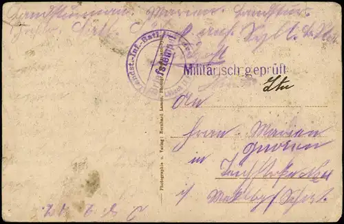 Ansichtskarte  Sylt Straße, Zeppelin 1916  gel. Feldpost Stempel mil geprüft