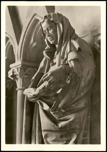 Ansichtskarte Naumburg (Saale) Dom - Figur, Frau 1940