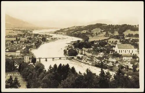 Ansichtskarte Bad Tölz Blick auf die Stadt - Fotokarte 1929