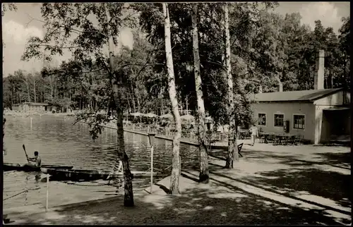 Ansichtskarte Schmannewitz-Dahlen Waldbad Freibad DDR Ansicht 1965/1964