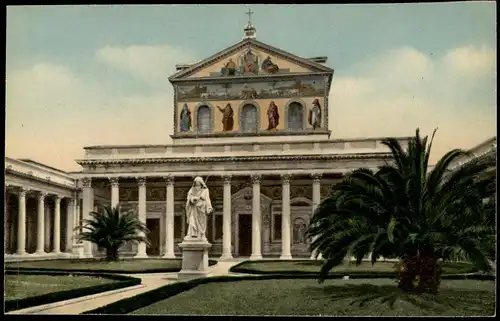 Sammelkarte Rom Roma BASILICA DI S. PAOLO Künstlerkarte 1964