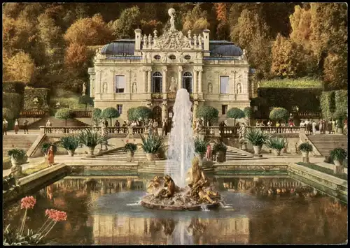 Ansichtskarte Linderhof-Ettal Schloss Linderhof, Castle in Bavaria 1968