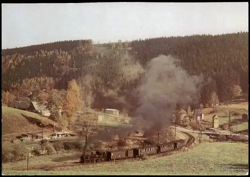 Ansichtskarte Wolkenstein Schmalspurbahn Wolkenstein - Jöhstadt 1982