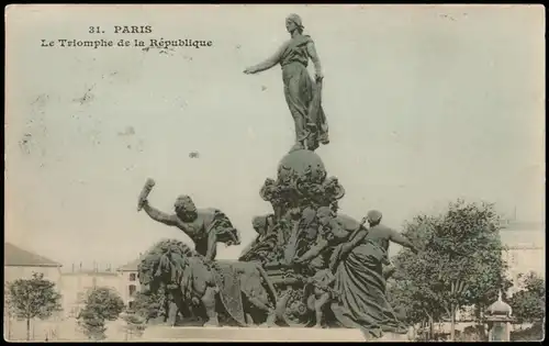 CPA Paris Le Triomphe de la République, Denkmal der Republik 1905