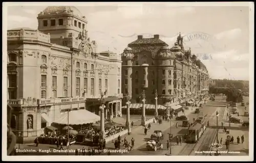 Stockholm Kungl. Dramatiska Teatern och Strandvägen, Theater 1938