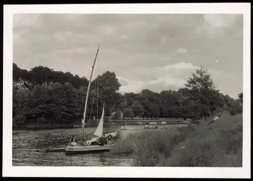 Foto Babelsberg-Potsdam Griebnitzsee, Segelboot 1955 Privatfoto Foto