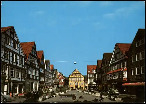 Ansichtskarte Rinteln Marktplatz Markt Geschäfte 1981