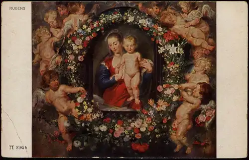 P.P. Rubens: Madonna (Alte Pinakothek, München). Künstlerkarte: Kunstwerke 1913