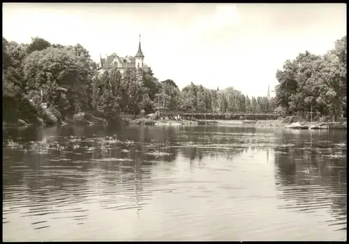 Ansichtskarte Grimma Panorama-Ansicht Partie an der Mulde 1977