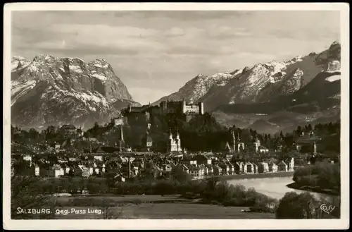 Ansichtskarte Salzburg Panorama-Ansicht gegen Pass Lueg 1934