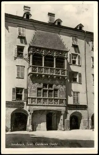 Ansichtskarte Innsbruck Haus-Ansicht, Goldenes Dachl 1937