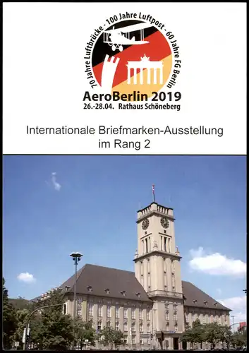 Ansichtskarte Schöneberg-Berlin 70 Jahre Luftbrücke Rathaus 2019