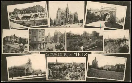 CPA Metz Straßen, Plätze, Bahnhof 1919