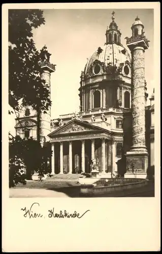 Ansichtskarte Wien Karlskirche 1940