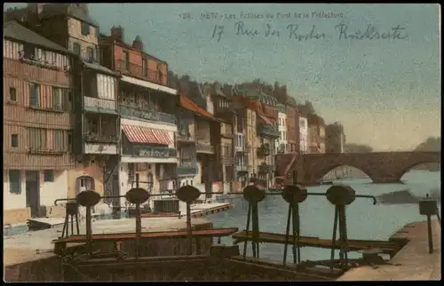 Metz Les Écluses du Pont de la Préfecture Stadtteilansicht 1910