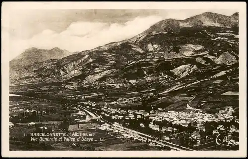 CPA Barcelonnette Vue Générale et Vallée d' Ubaye 1920