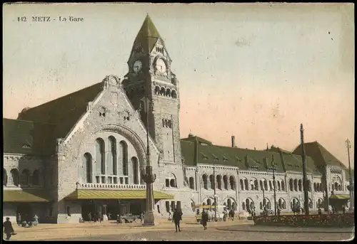 CPA Metz Bahnhof La Gare Railway Station 1930
